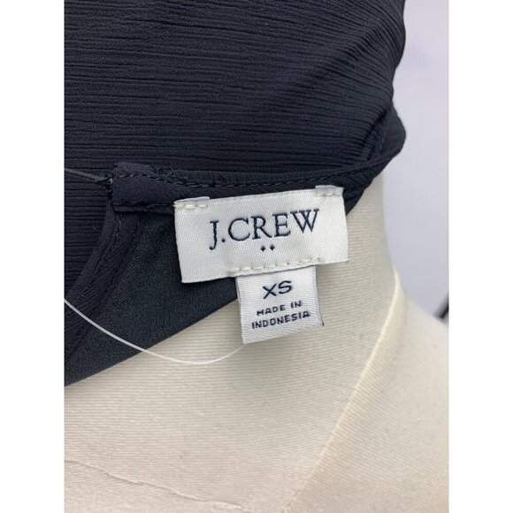 J.Crew Womens Black Long Sleeve Blouse XS Polyester & Recycled Polyester - Picture 5 of 7